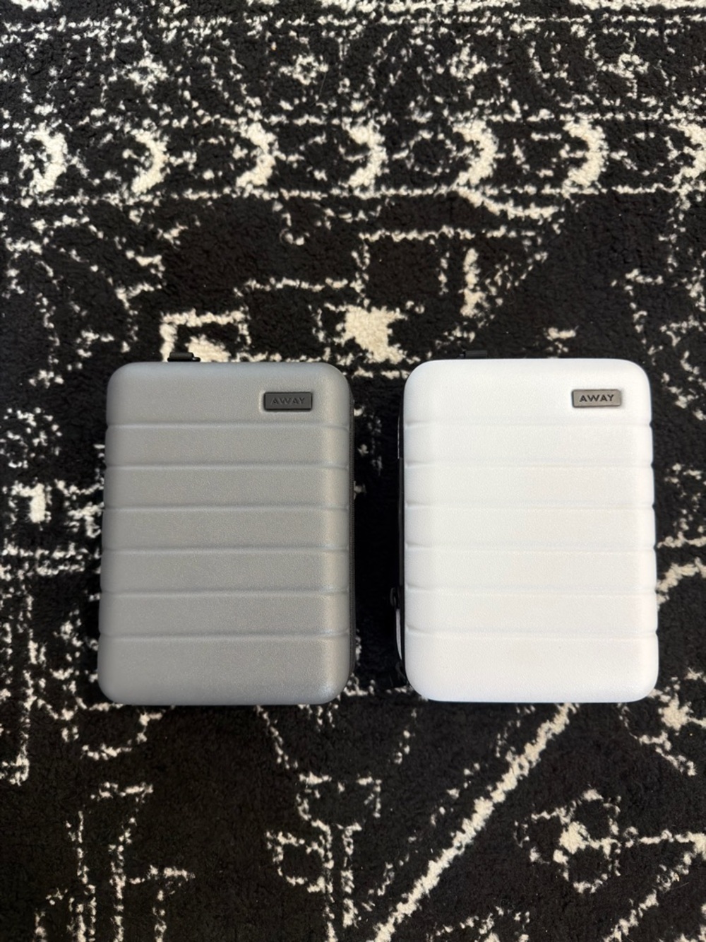 Away Mini Hardshell Carry Cases in Gray and White